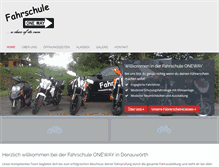 Tablet Screenshot of fahrschule-oneway.de